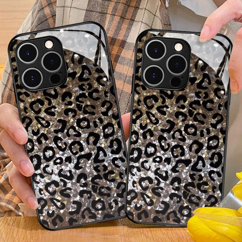 Funda para iPhone con estampado de leopardo