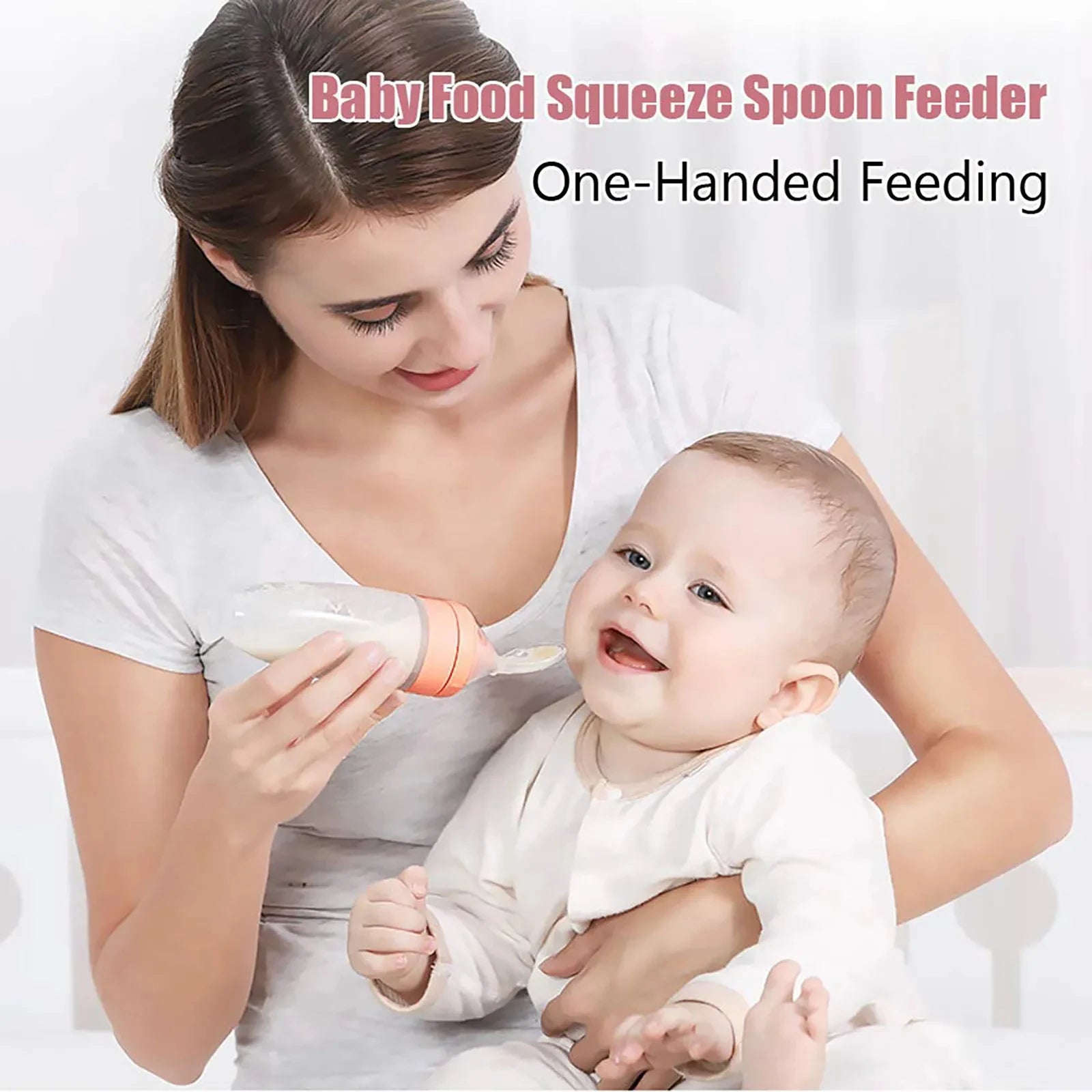 Biberón de silicona flexible y seguro para bebés y niños