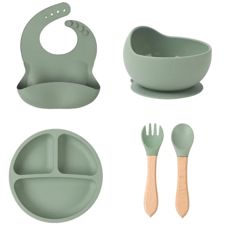 Juego de vajilla de silicona para niños