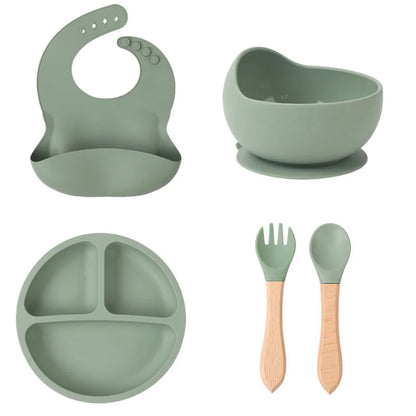 Juego de vajilla de silicona para niños