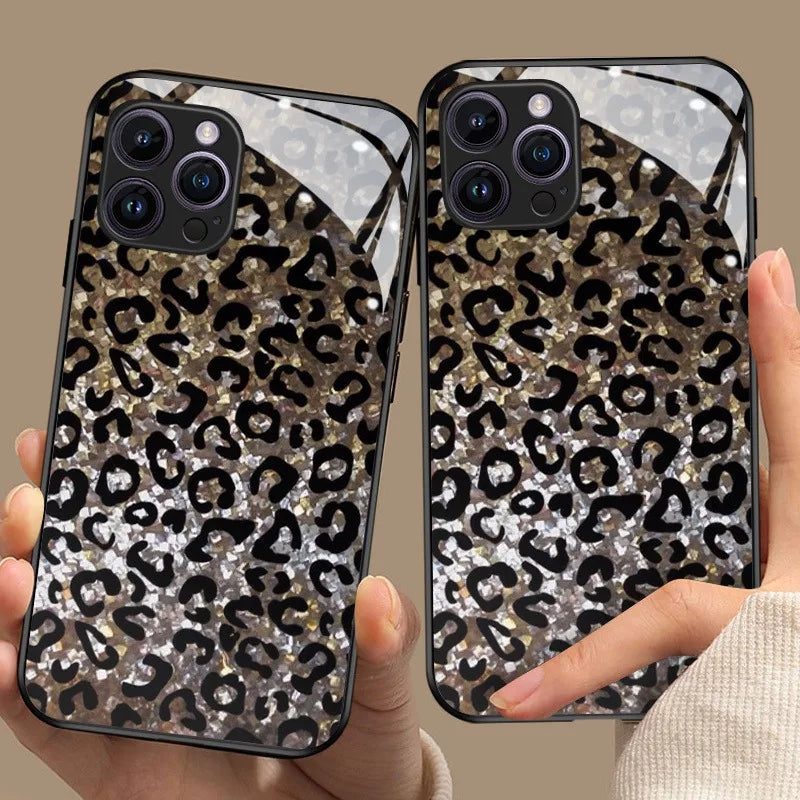Funda para iPhone con estampado de leopardo