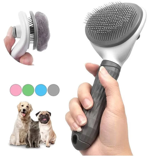 Cepillo Autolimpiante para Perros y Gatos - Elimina el Pelo Suelto