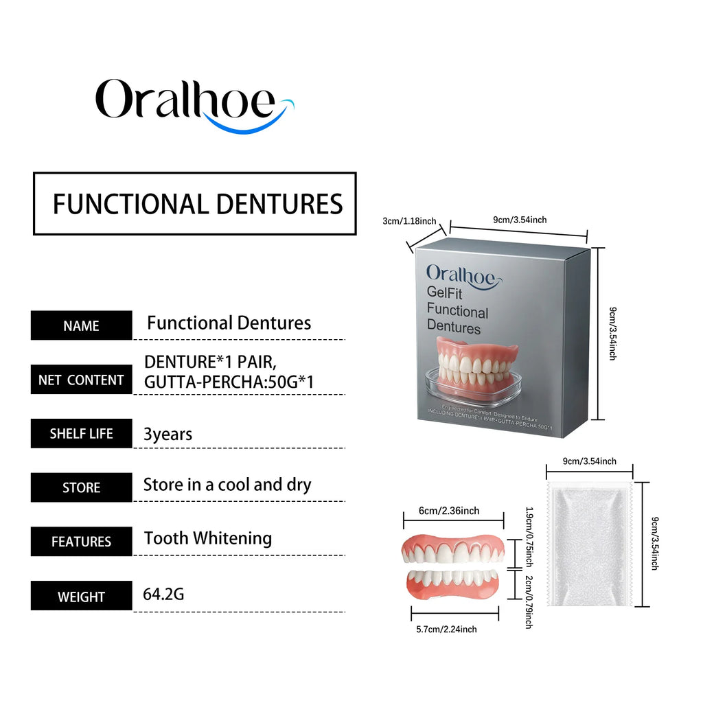 Juego de dentadura postiza de resina funcional ORALHOE