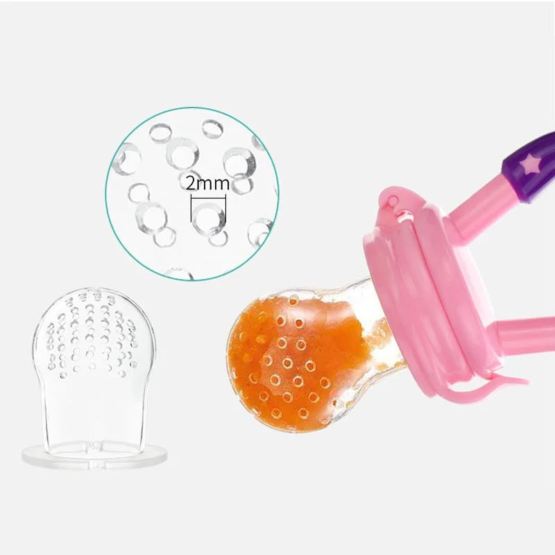Chupete alimentador: dispensador de fruta fresca y alimentos