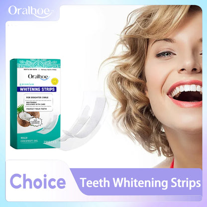 Tiras Blanqueadoras Dentales de Coco Oralhoe - Pack 10 Unidades