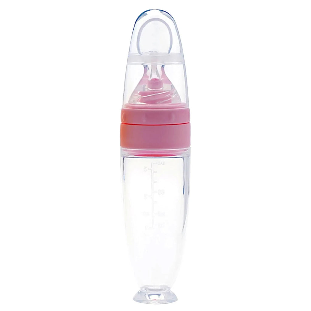 Biberón de silicona flexible y seguro para bebés y niños