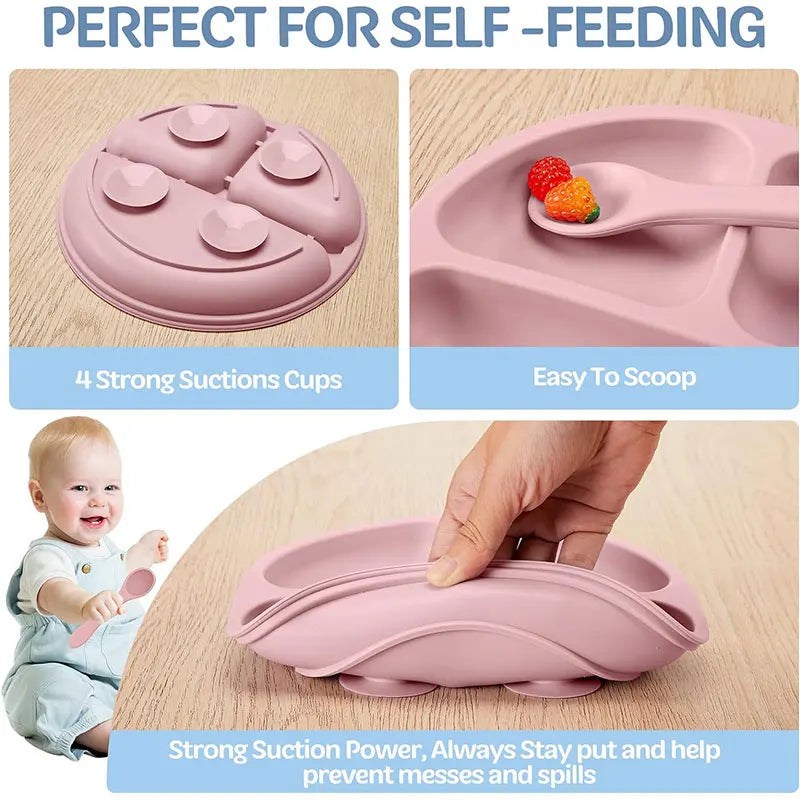 Juego de vajilla de silicona para niños
