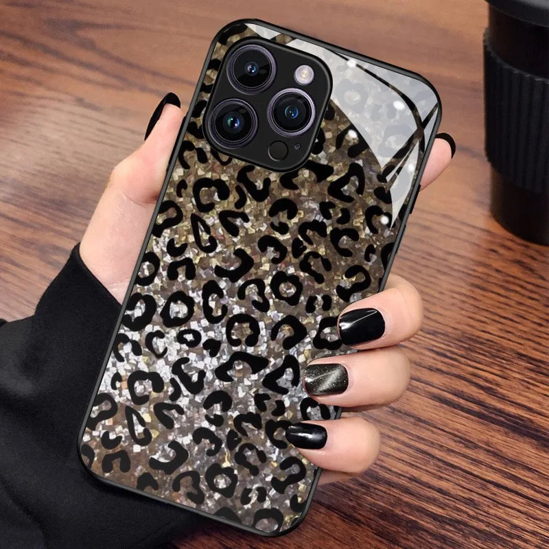 Funda para iPhone con estampado de leopardo