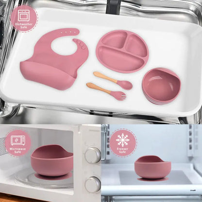 Juego de vajilla de silicona para niños