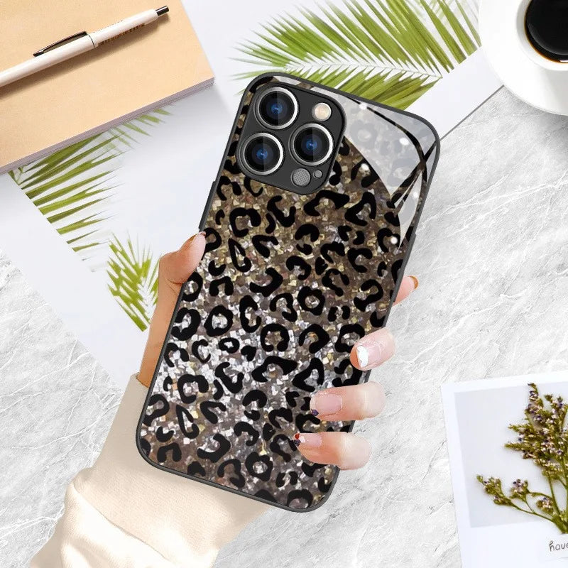 Funda para iPhone con estampado de leopardo