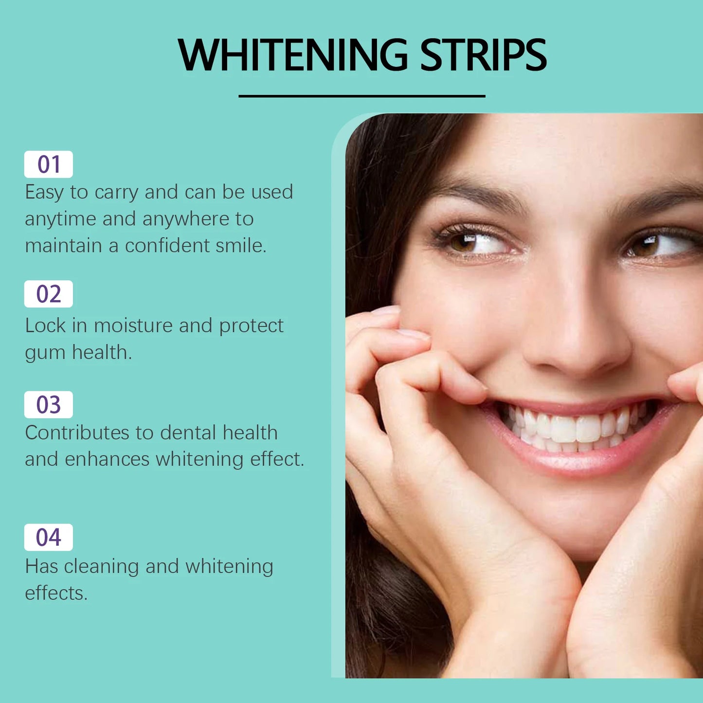 Tiras Blanqueadoras Dentales de Coco Oralhoe - Pack 10 Unidades