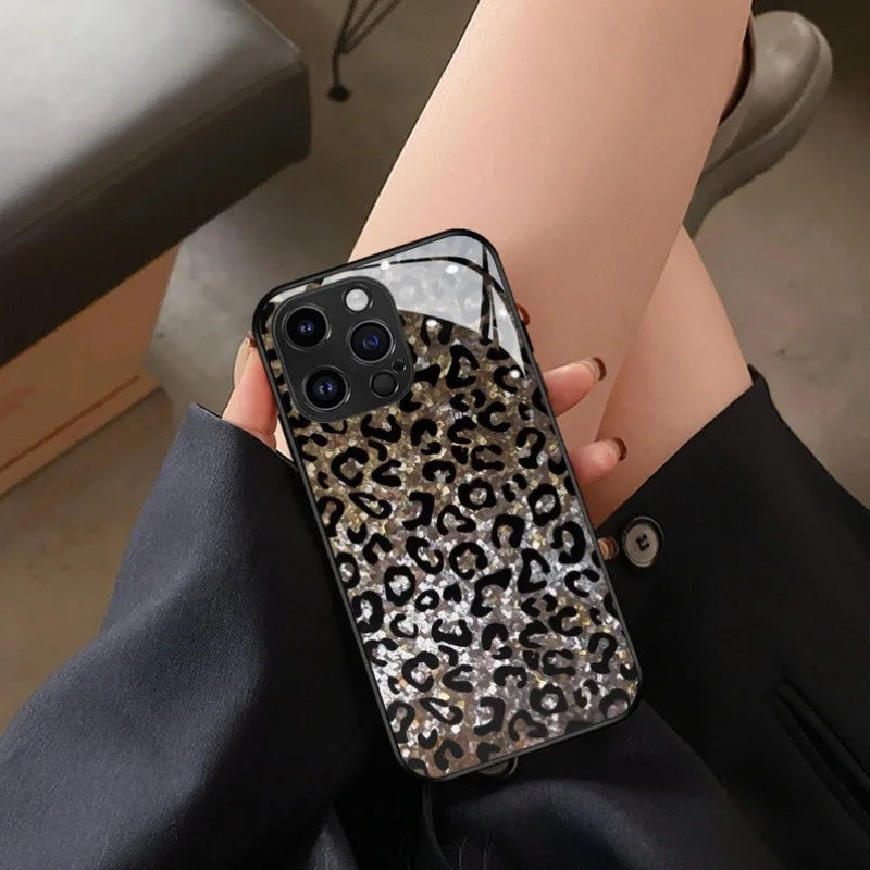 Funda para iPhone con estampado de leopardo
