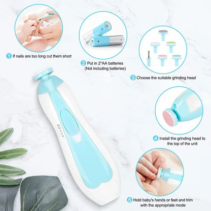 Set de manicura eléctrica multifuncional para el cuidado de las uñas del bebé