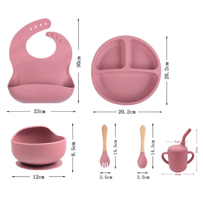 Juego de vajilla de silicona para niños