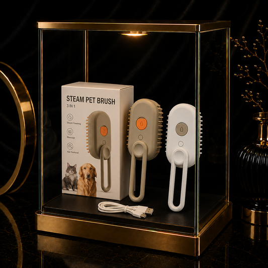 Cepillo Eléctrico 3 En 1 Para Mascotas a vapor